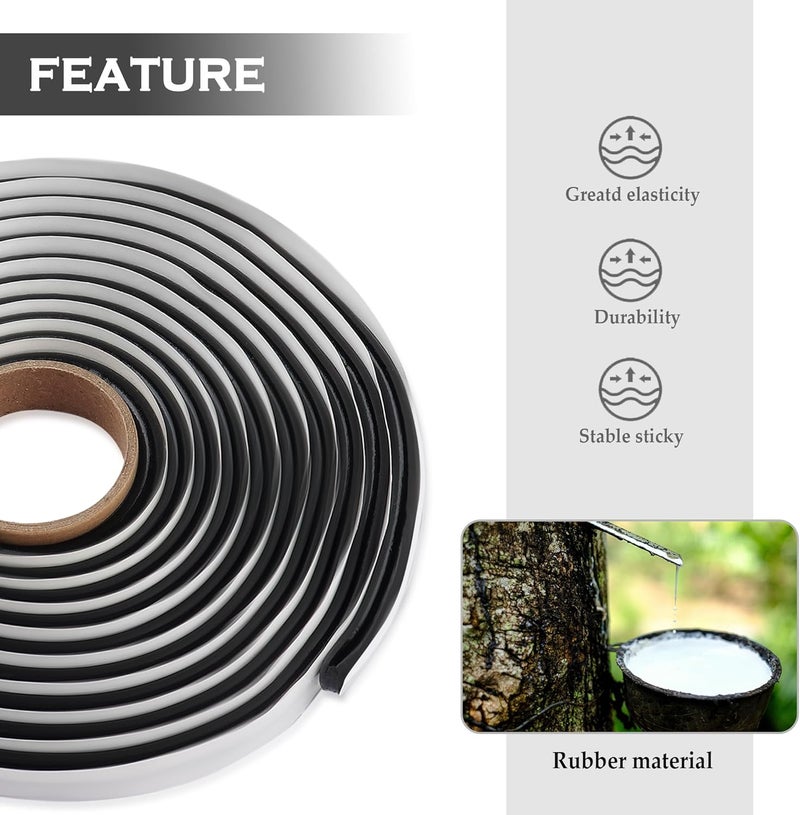 Stacool 13FT Car Headlight Sealant Butyl Tape,Butyl Rubber Sealant Blocks Dust Water Noise,Universal Butyl Sealant Tape Car Accessories for Car Headlights Taillights Windshield Doors (13Ft x 9mm x 3mm) - Image 3